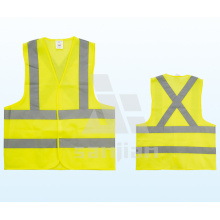 Jy-7008 Gilet de protection réfléchissant en polyester jaune